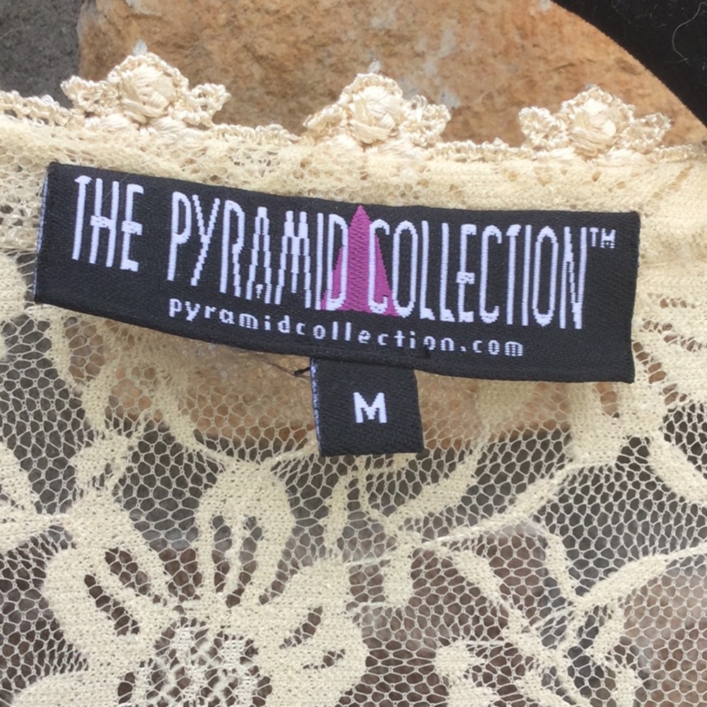 Pyramid collection lace cardigan ombré cowgirl NFR festival rodeo boho chic - Picture 3 of 11